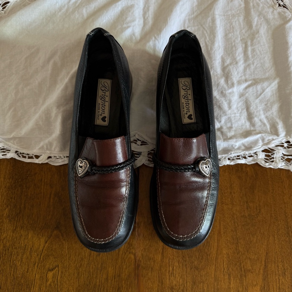 Brighton Leather Heart Loafers Suzy